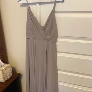 Lulus long grey dress - great bridesmaids or prom dress. Worn once